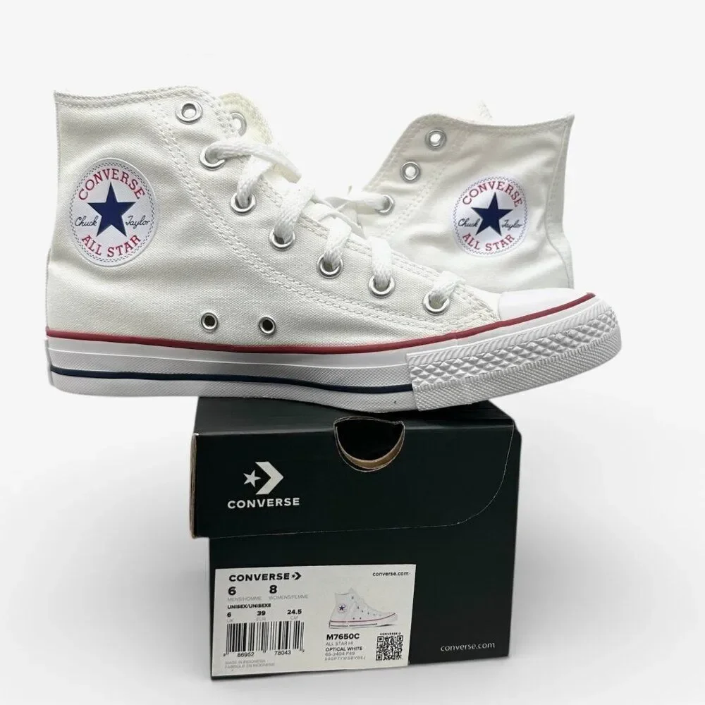 Converse Chuck Taylor All Star Hi Optical White M7650C Hi-Top Men’s 6 Women’s 8